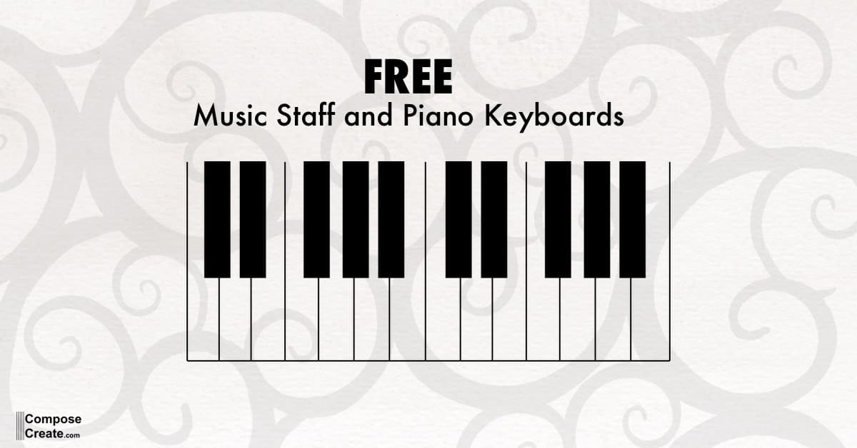 blank piano keys chart
