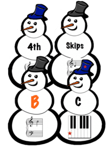 FREE snowman flashcards to review note names, white keys, intervals and more. | composecreate.com