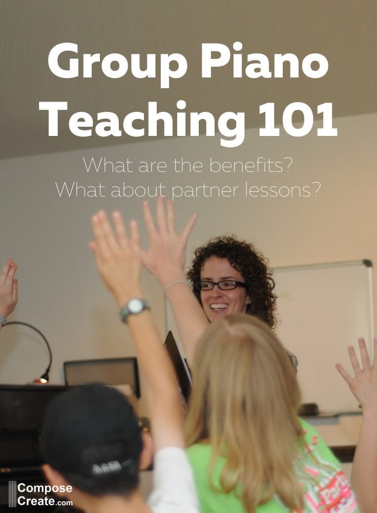 Group piano teaching 101 - a list of benefits and other ways to do them like partner lessons | composecreate.com