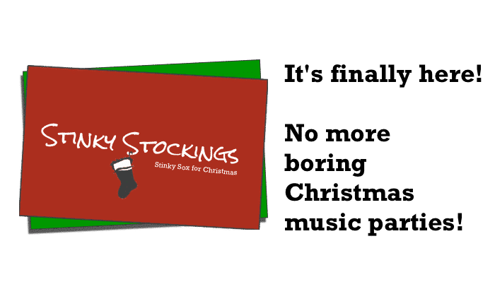 Stinky stockings christmas music game