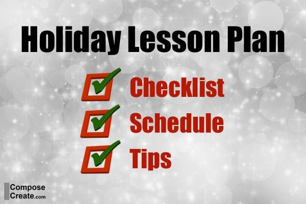 Free holiday lesson plan schedule