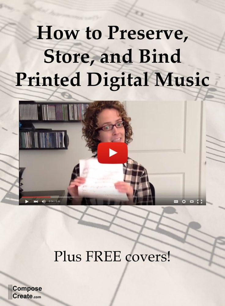 How to preserve, store, and bind printed music from digital license | composecreate.com