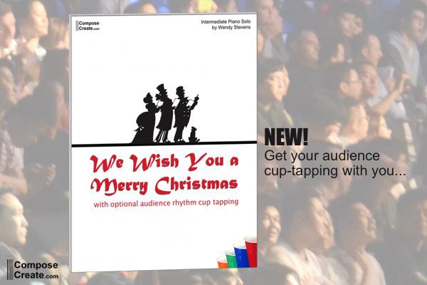 We wish you a merry christmas piano cup tapping piece
