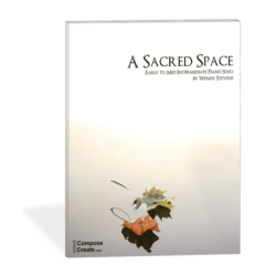 Bundle: Meanwhile, A Sacred Space - 2 stunningly beautiful early to mid intermediate piano solos by Wendy Stevens | ComposeCreate.com #piano #music #recital #solo #intermediate