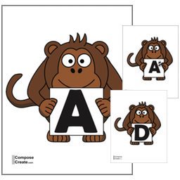 Monkey music theory game flashcards from composecreate.com