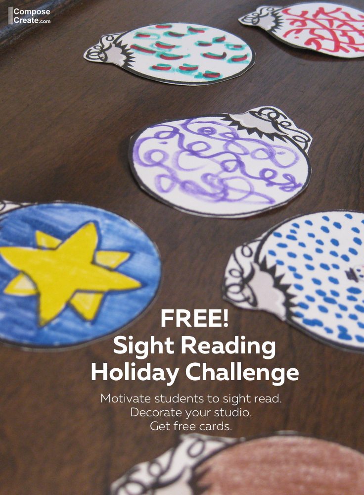 Sight Reading Holiday Challenge | ComposeCreate.com | #sightreading #holiday #piano #lessons #ideas