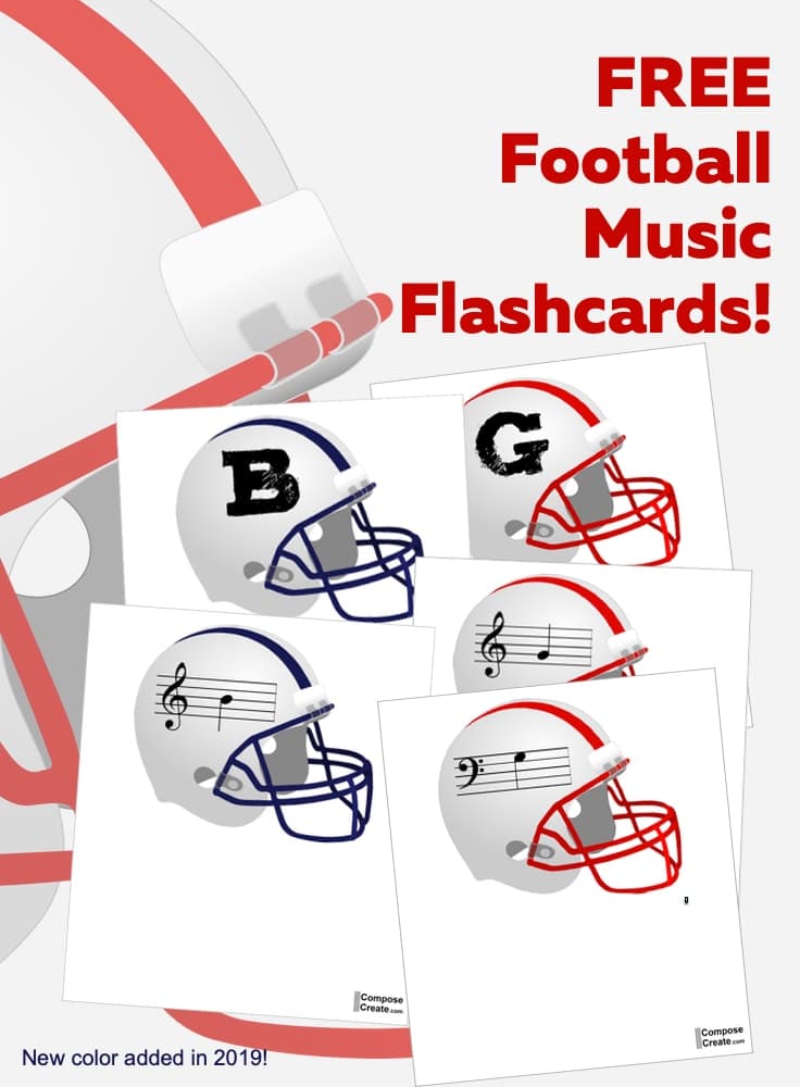 Free American Football Music Flashcards!