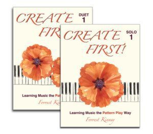 Teach piano improvisation with Forrest Kinney with the new Create First books. Get your free duet book on ComposeCreate.com #improvisation #pianobook #teaching piano #piano