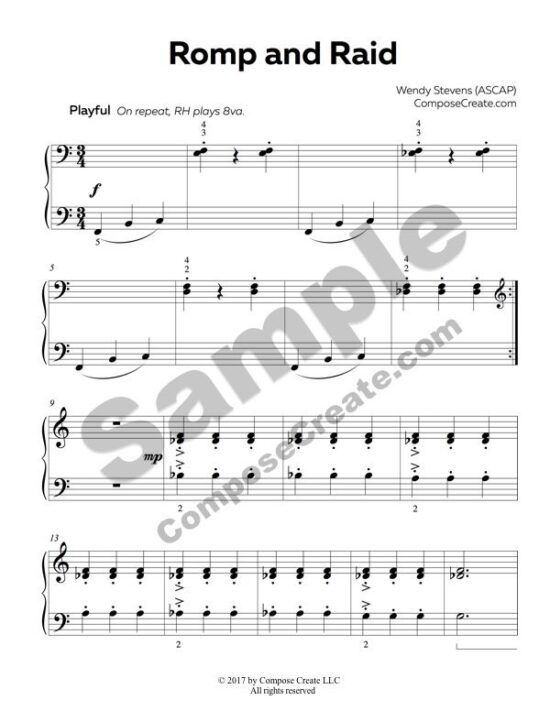 Rote Piano Solo with 2 bonuses! This one is catchy! | ComposeCreate.com #rote #teaching #piano #solo #piece #animal #repertoire