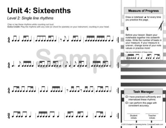 Rhythm Manipulations - a reproducible rhythm curriculum for older students drilling cut time, compound time, sixteenths, polyrhythms, and more. By Wendy Stevens | ComposeCreate.com