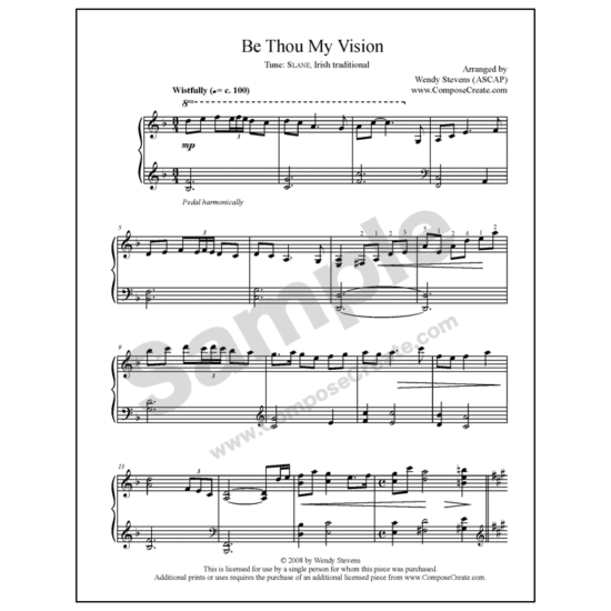 Be Thou My Vision - PDF Bundle: Late Intermediate Sacred Piano Arrangements