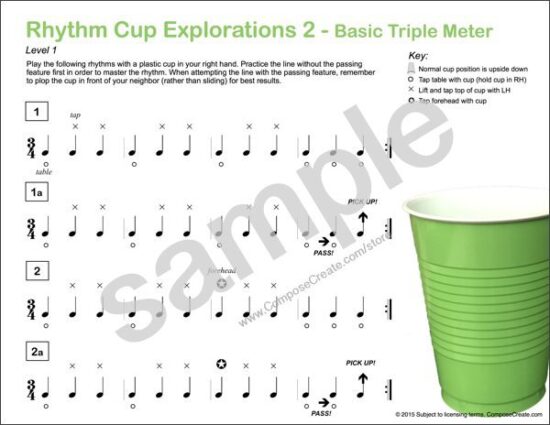 Rhythm Cup Explorations 2 - The second book in the popular rhythm cup tapping curriculum by Wendy Stevens | ComposeCreate.com