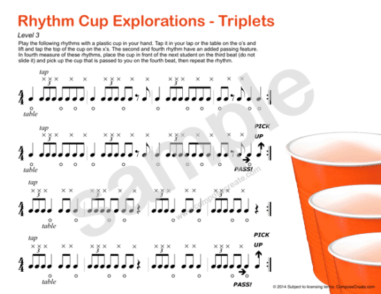 Rhythm Curriculum Bundle: Included Rhythm Cup Explorations 1 and 2, Rhythm Menagerie, Rhythm Manipulations, Holiday Rhythm Cup Explorations, and the beats for the rhythm cup products. | ComposeCreate.com