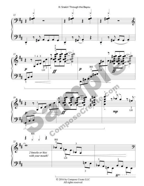 Movement 3 from The Soggy Sonatina - an exciting 21st Century Modern Sonatina by Wendy Stevens | ComposeCreate.com