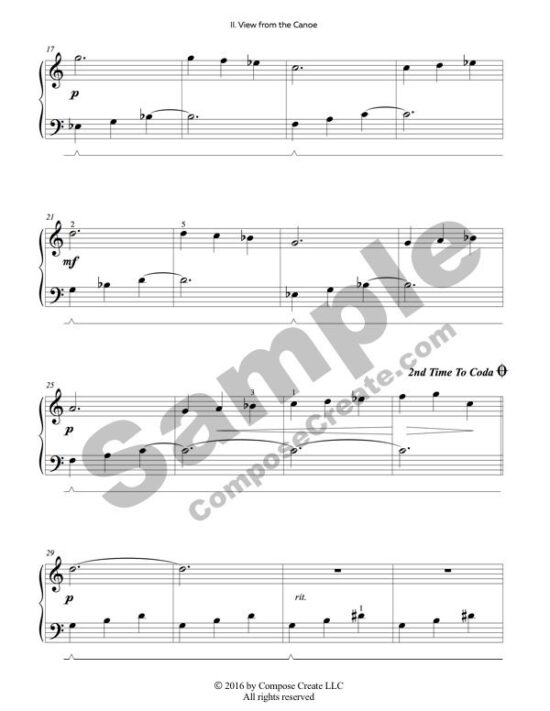 Movement 2 from The Soggy Sonatina - an exciting 21st Century Modern Sonatina by Wendy Stevens | ComposeCreate.com