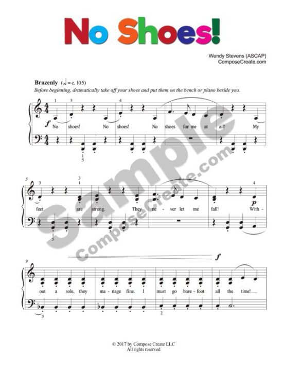The What Kids Think bundle of funny piano songs is perfect for mid to late elementary students. From ComposeCreate.com