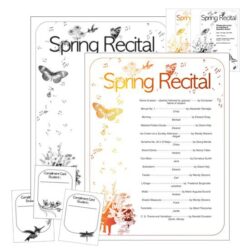 Spring Recital Program Template by Wendy Stevens on ComposeCreate.com