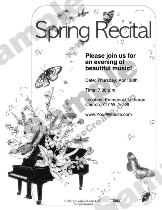 2017 Spring Recital Package