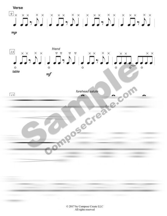 America the Beautiful with Rhythm Cups - PDF + Orchestration MP3s