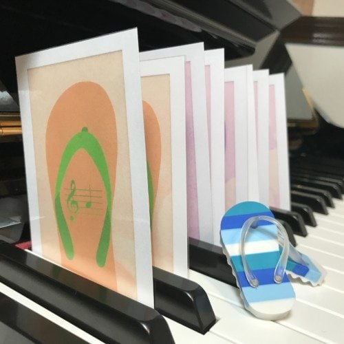 Music flip flop flashcards