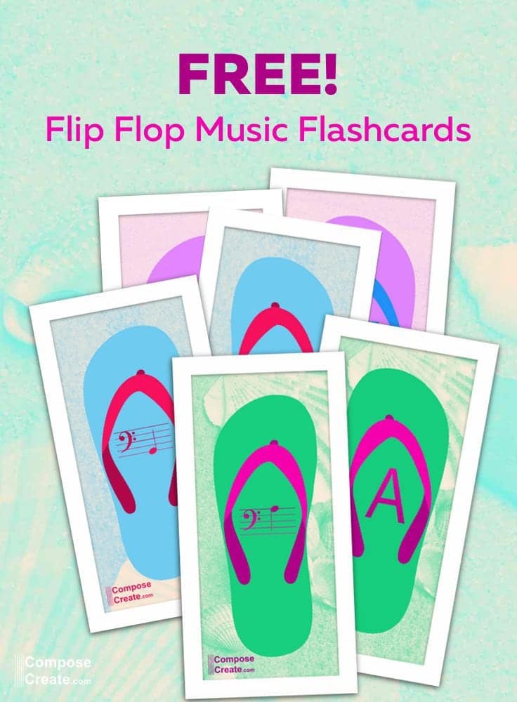music flip flop flashcards