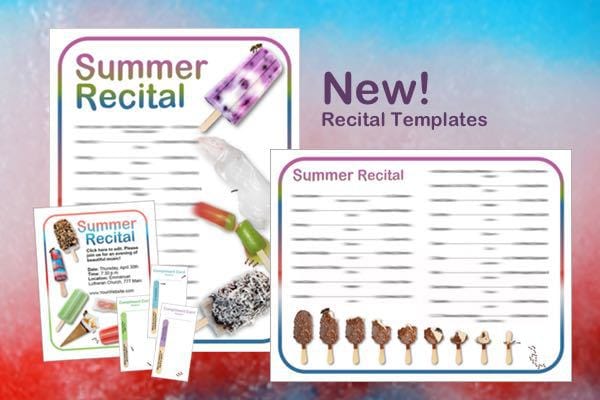 Summer ice cream and popsicle recital program