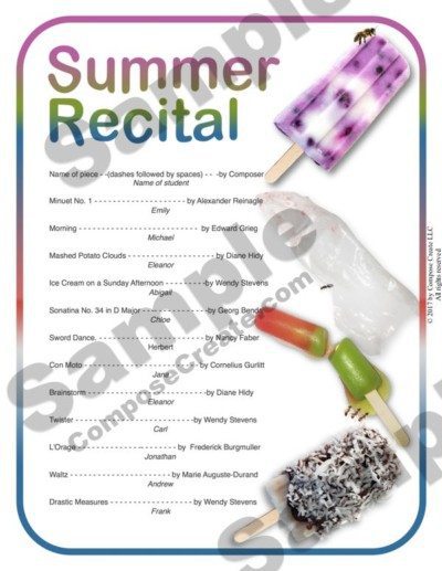 2017 Summer Recital Program Package - editable!