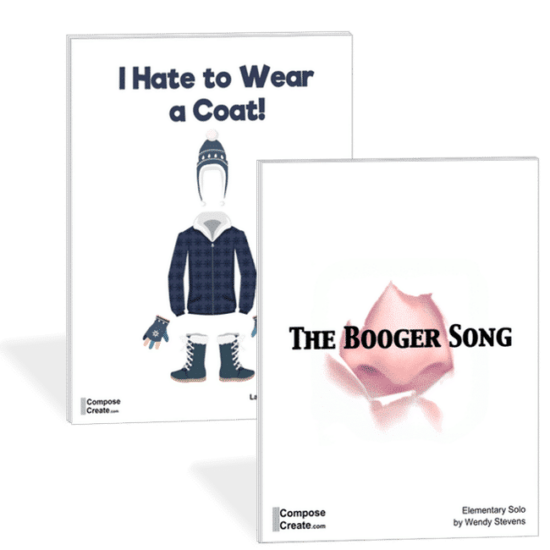 The Booger Song and I Hate To Wear a Coat - Two pieces from the What Kids Think Piano Music Collection by Wendy Stevens | ComposeCreate.com
