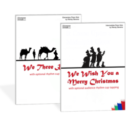 Hot Holiday Piano Pieces by Level: We Wish You a Merry Christmas and We Three Kings Cup Tapping piano arrangements for the holiday recitals! Arranged by Wendy Stevens | ComposeCreate.com
