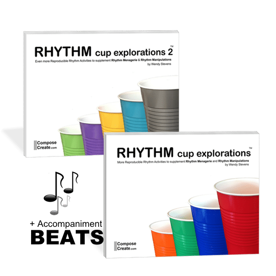 Tappin Tuesday - Rhythm Cup Bundle - Get both Rhythm Cup Explorations books and beats for a discount! No coupon required. | ComposeCreate.com