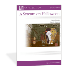 Fall Piano Teaching Ideas - A Scream on Halloween by Wendy Stevens - Such a fun piece with slapping the keyboard (and screaming if you want) that is perfect for early elementary piano students | Composecreate.com