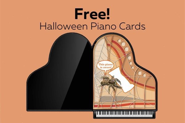 Halloween Piano Cards - Give to students or advertise studio! Only available at ComposeCreate.com