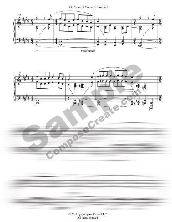 2017 Advancing Holiday Piano Music from ComposeCreate.com