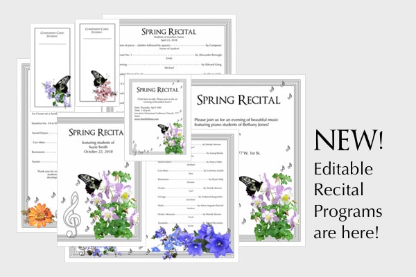 Spring Recital Template You Can Edit - Works for music recital, dance recital, piano recital, and more. | ComposeCreate.com