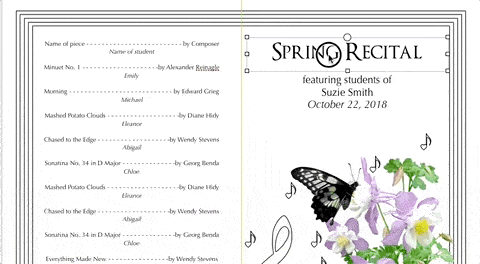 New Spring Recital Template You Can Edit! | ComposeCreate.com