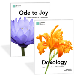 Bundle: Doxology + Ode to Joy piano arrangements by Wendy Stevens | ComposeCreate.com #piano #music #hymn #arrangement Praise God from Whom All Blessings Flow
