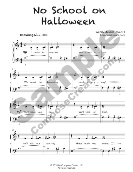 No school on halloween sample page 1 - by Wendy Stevens