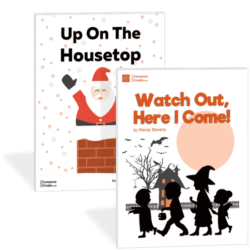 Bundle: Up on the Housetop and Watch Out Here I Come - Early elementary black key beginning halloween piano piece with teacher duets by Wendy Stevens