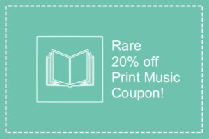Rare coupon for printed music from composecreate
