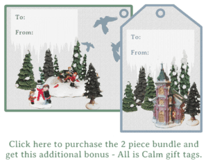 Angels We Have Heard on High and Sing We now of Christmas gift Tags - from the All is Calm 2018 collection by Wendy Stevens | ComposeCreate.com