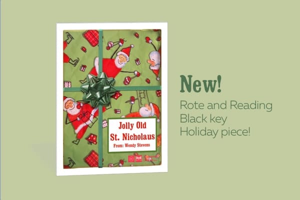 New Holiday Rote and Reading Black Key Piece! Jolly Old St. Nick