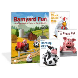 Barnyard Fun - Easy early elementary Rote and Reading solos about farm animals by Wendy Stevens - Includes Dancing Cows, A Piggy Pet, and Cluck Cluck Moo