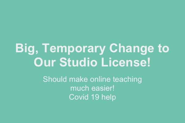 Big Temporary Change to Our Studio License!