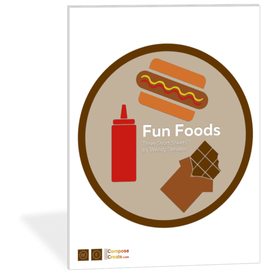 Fun Foods - Short Sheets piano music by Wendy Stevens