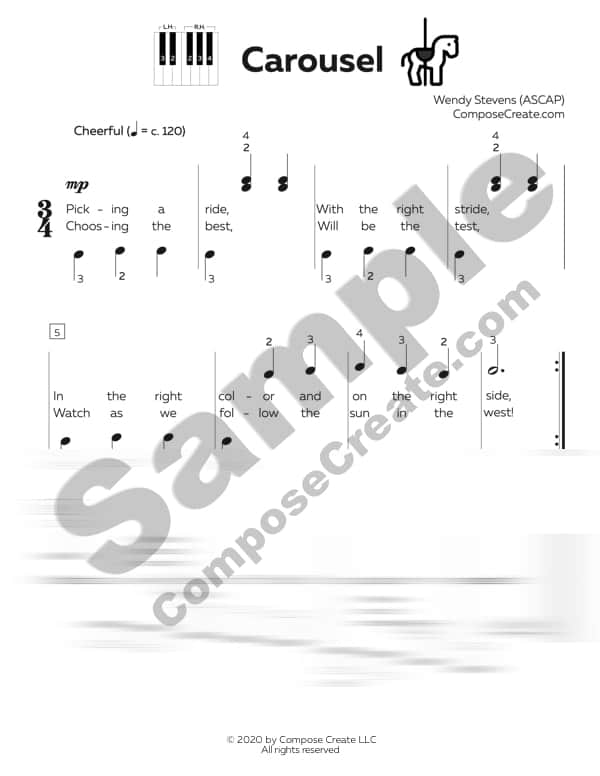 At the Fair - Black Key Short Sheets™ piano music by Wendy Stevens