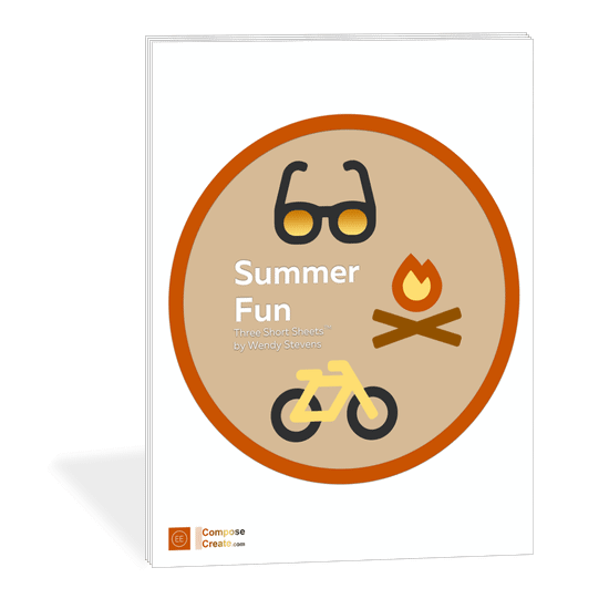Summer Fun - Black Key Short Sheets™ piano music by Wendy Stevens
