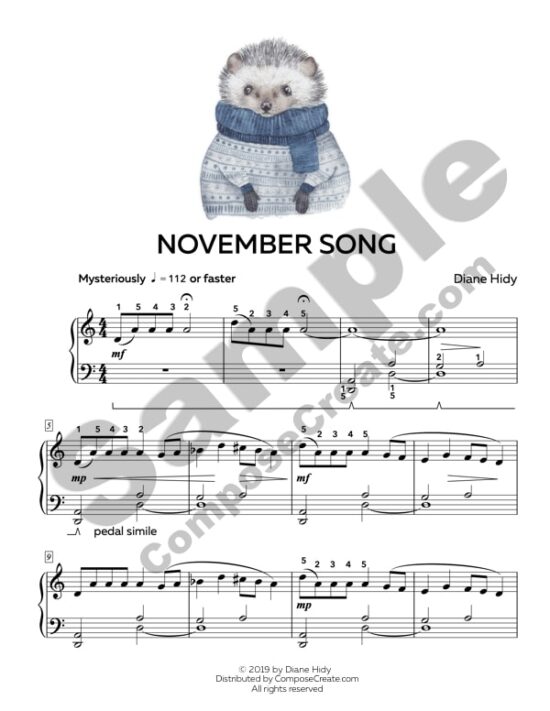 November Song by Diane Hidy | Available as a digital download from ComposeCreate.com
