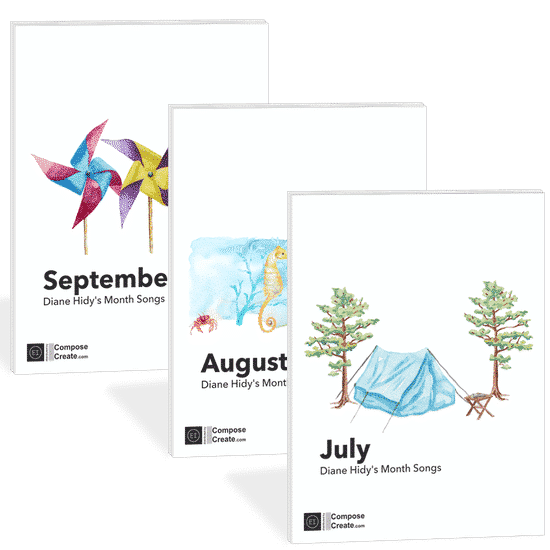 July August September month songs by Diane Hidy