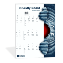Ghastly Beast beginning piano solo with teacher duet by Wendy Stevens