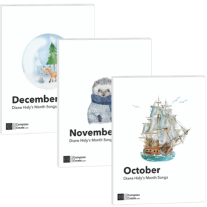 October November December Month Songs by Diane Hidy